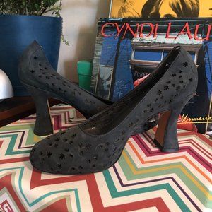 Leaf Laser Cut Hourglass Heels